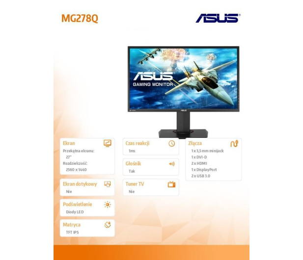 ASUS MG278Q Gaming - 256595 - zdjęcie 9